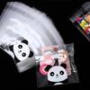 100PCS Panda Cartoon Snowflake Crisp Fruit Nougat Cookies Transparent Gift Wrap