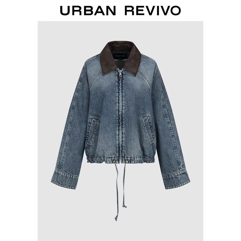 Женская ретро джинсовая куртка UR на шнурке L