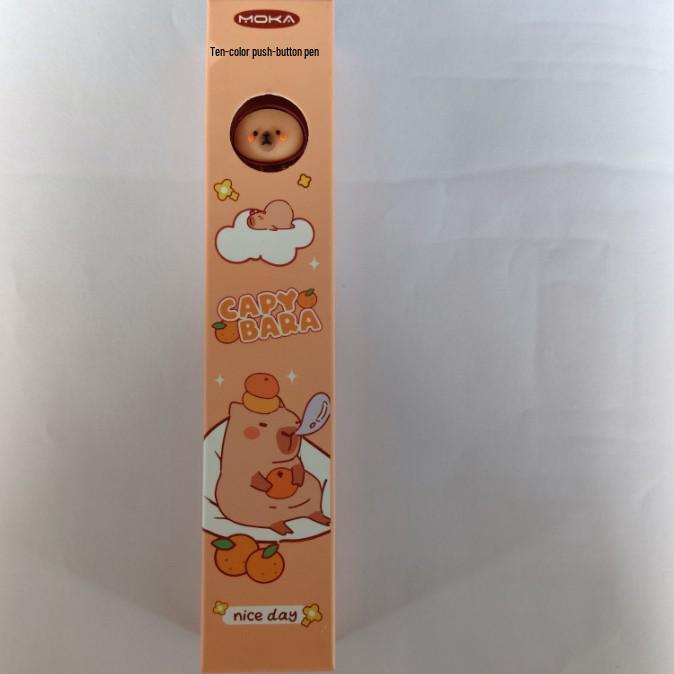 

Capybara Animal-Themed 10-Color Pen Display Box Bullet 1.0
