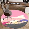 Kpop girls Charming Cartoon Chair Mat - Round Carpet for Home Decor, Office Use, Bedroom & Living Room Gift0504b