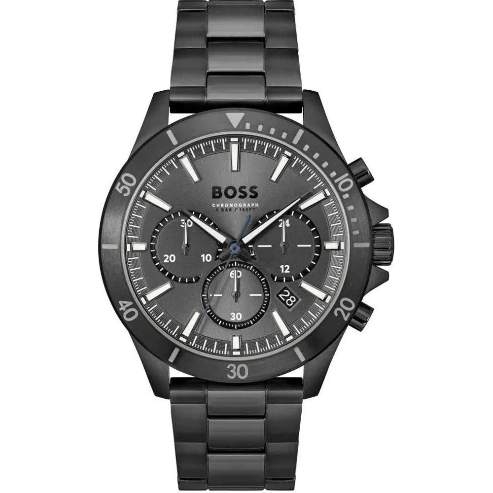 BOSS Troper Black Dial Metal Black Men s Quartz 1514058 чёрный