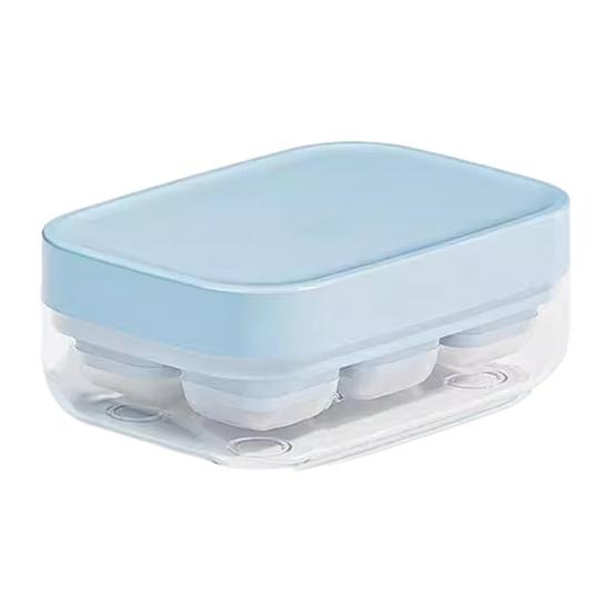 Silicone Ice Cube Tray with Lid Easy Release Mini Square Ice Mold for Freezer BPA-Free Stackable Ice Cube Maker Home Bar Essential