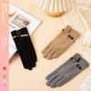 New Suede Warm Women's Cycling Autumn and Winter Gloves Plus Fleece Cold and Wind Wind Gloves