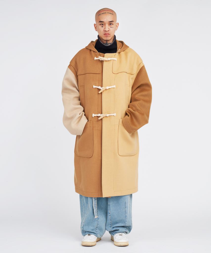 Ajobyajo Oversized Wool Mixed Duffle Coat [Beige]