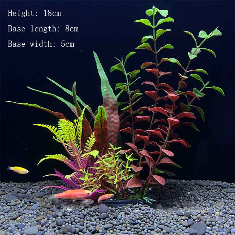 Plantas Artificiais Subaquáticas de Plástico Aquário Tanque de Peixes Aquático Arbusto Falso Grama Aquática Verde Decoração de Simulação de Visualização
