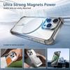 Magnetic Transparent Case For iPhone 16 Pro Max 15 14 13 12 11 Pro Max 16 Plus 16Pro Max Cover Wireless Charge Cases Capa