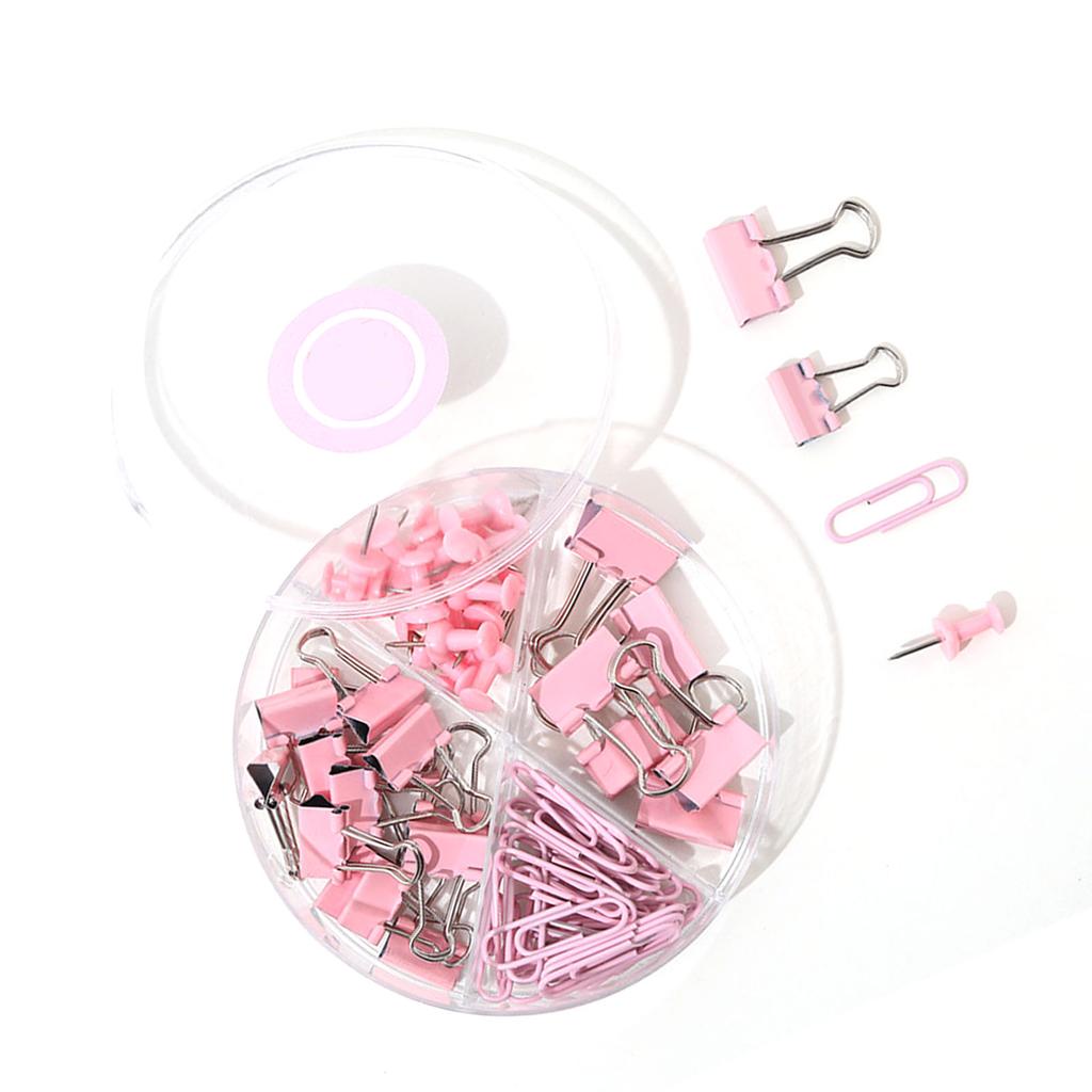 Paper Clips Binder Clips Assorted Multifunction Push Pins Sets with Box for Office School Document
