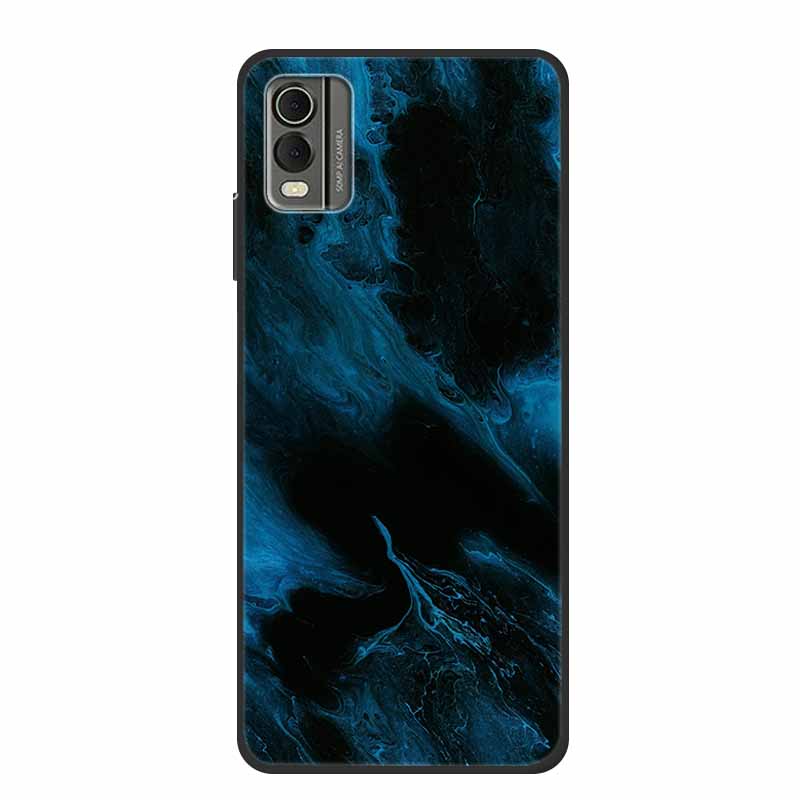 Pentru husă Nokia C32 6,5" Husă spate din silicon moale TPU de lux Carcase pentru telefon pentru NokiaC32 Protector drăguț Rezistent la șocuri Flori Capa