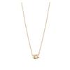 Coach Logo Design Brass Necklace Women's Gold