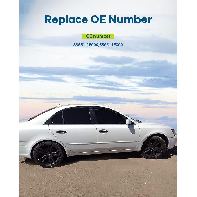 LUJUNTEC Exterior Front Passenger Side Door Handle Replacement Fit for 2005-2010 for Kia for Sportage Smooth Black