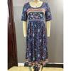 Rochie de vară boemă imprimată pentru femei plinuțe, modă, gât rotund, mânecă scurtă, casual, rochii lungi pentru femei, elegantă, linie A, rochie de vacanță, de plajă 26653