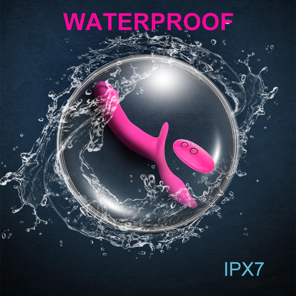 7 Speeds Strapless Strapon Dildo Vibrator Female Double Vibrating G Spot Adult Sex Toys for Women Couple Anal Prostate Massager