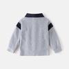 Spring children's POLO sweater new long-sleeved lapel boys thin sweater cartoon foreign top children's clothing