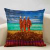 Portrait Oil Painting Cushion Cover African National Style Living Room Sofa Art Decoration Pillow Bedding 45x45cm Cover Pillows