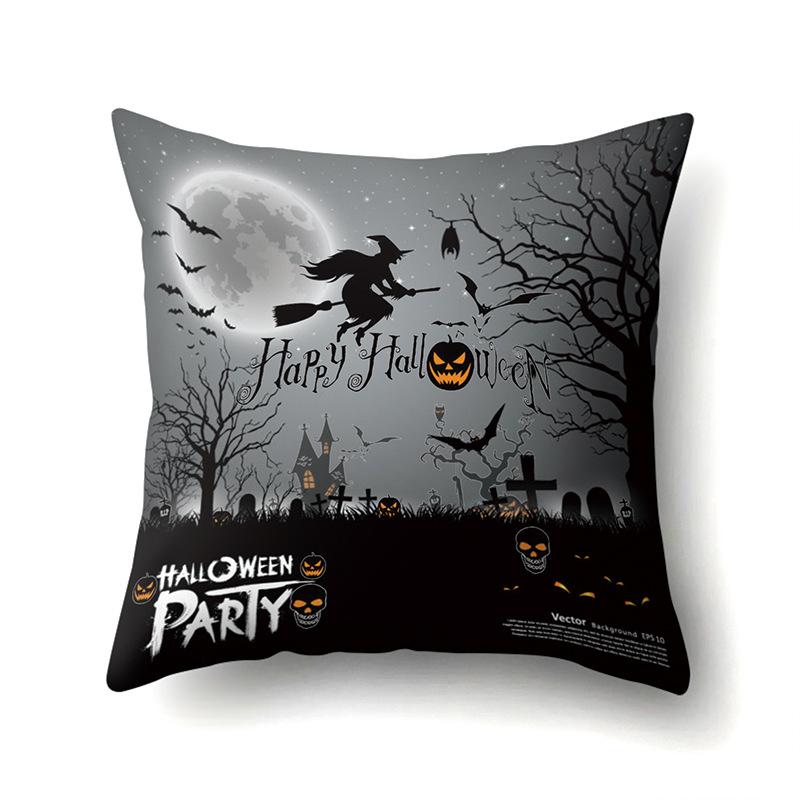 Halloween Pillowcase Car Waist Pillow Pumpkin Sofa Cushion Cover Office Home Living Room Pillowcase