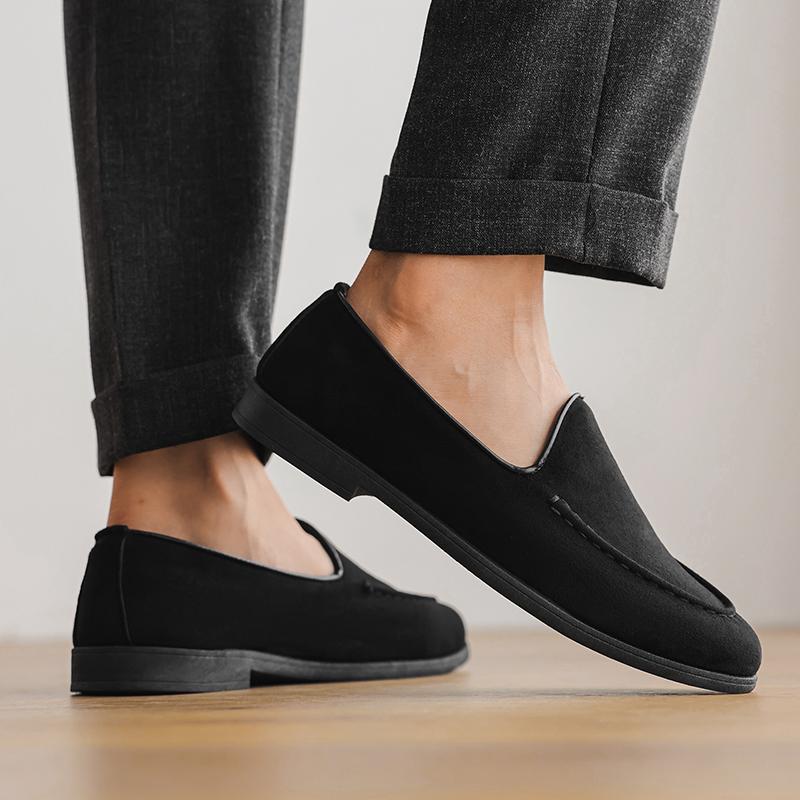 Men's Suede Leather Loafers Soft Mens Shoes Comfortable Driving Shoes Brand Men Casual Footwear All-match Male Moccasins