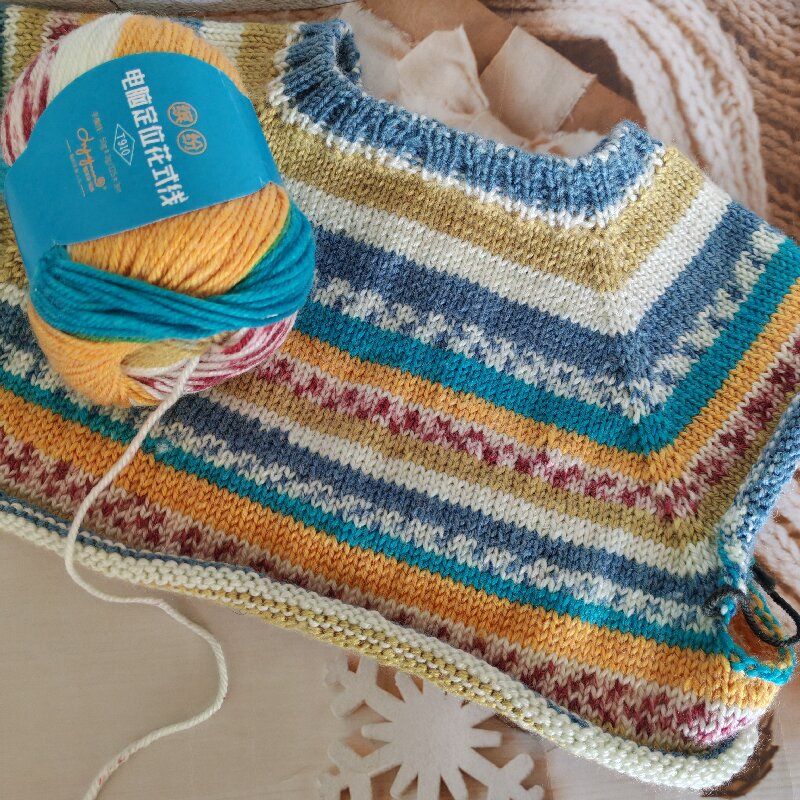 50g Fancy Wool Yarn 35% Wool and 65% Acrylic for Children's Medium Coarse Yarn Hand-knitted Soft Fluffy Blended Wool Thread