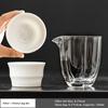 Chinese Kung Fu Tea Set Accessories, Strainer and Jug, Simple Household Teaware, Residue Filter, Exquisite Clear Glass Pitcher