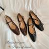 Spot New Swedish Manor~ Hand-washed Folds with Flat Mary Jane Shoes Women's Single Shoes Sexy Style