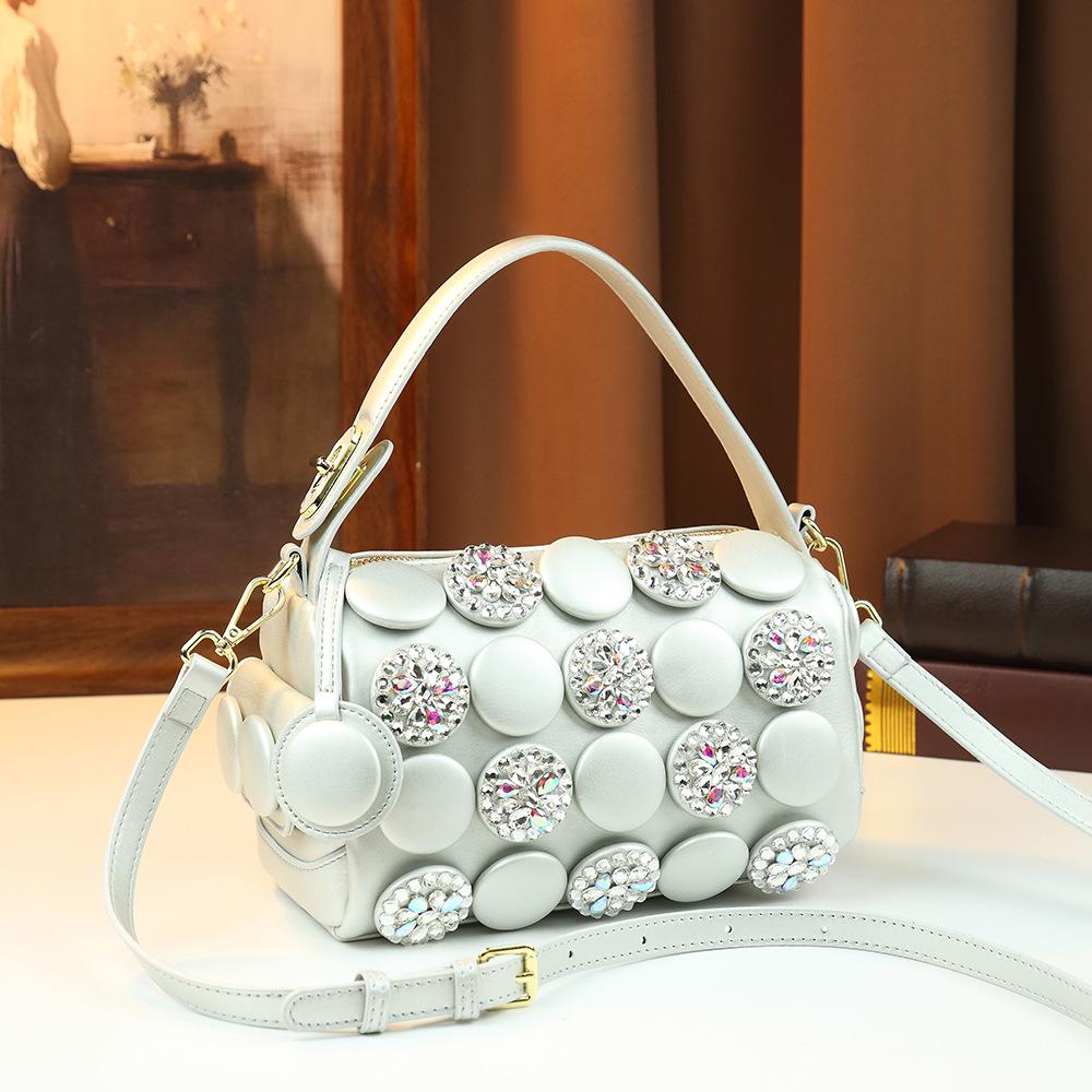 2026 Spring New Hot Diamond Cylinder Bucket Bag