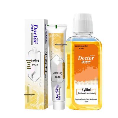 Dr. Dental Baking Soda Toothpaste & Xylitol Mouthwash Set