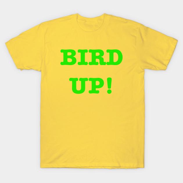 Men Black Print T-shirt Bird Up! No-Cut Transfer Paper Print Cotton Tshirt S жёлтый