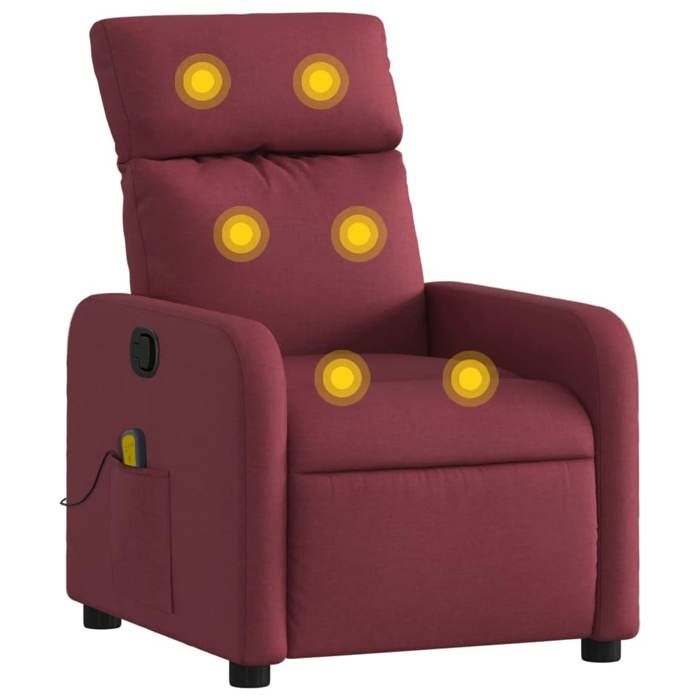 VidaXL Reclining Massage Armchair, Chair with Footrest, Seat with Backrest and Armrests Living Room, Modern, 374177