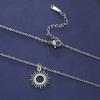 Fashion Sun Necklace Stainless Steel Pendent Choker Gold Color Necklaces for Women Girls Jewelry Wedding Party Christmas Gifts