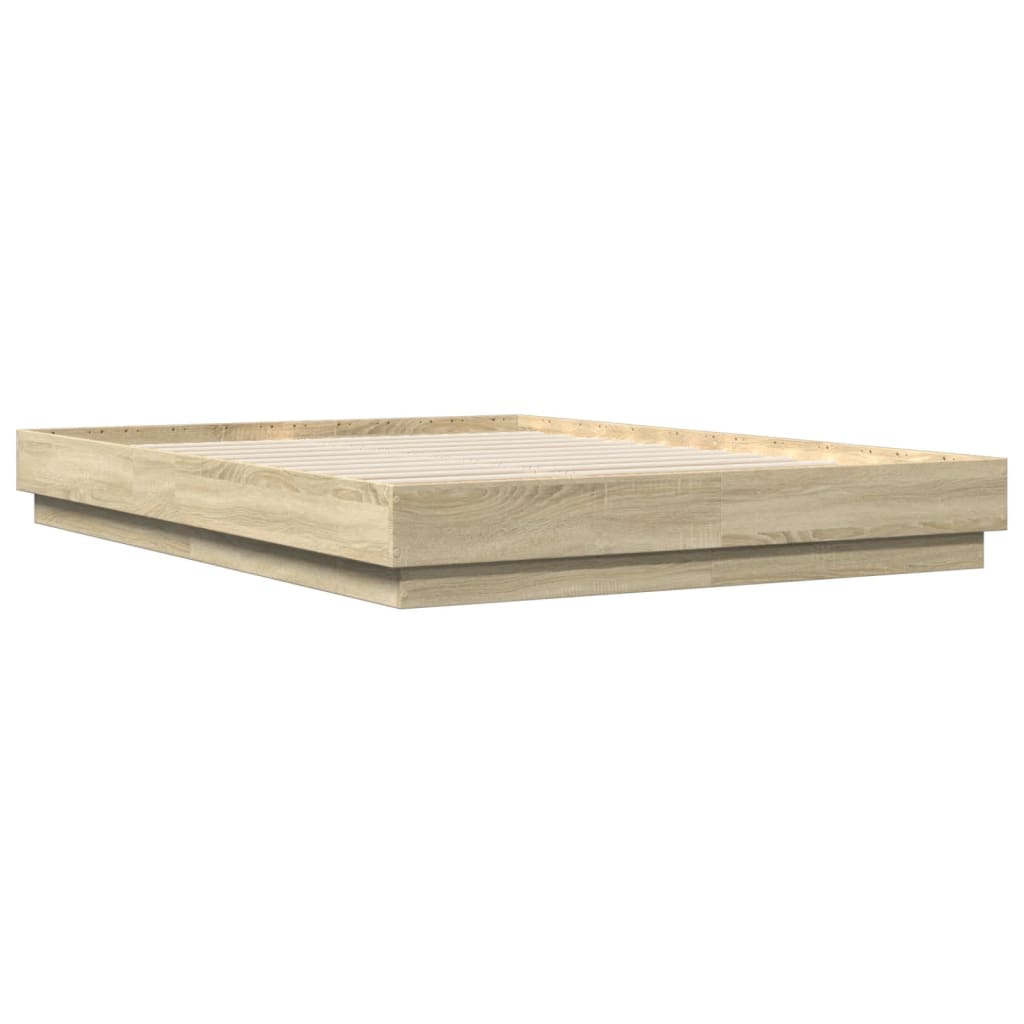 Vidaxl Bed Frame, Sonoma Oak, 160X200 Cm, Wood-Based Material