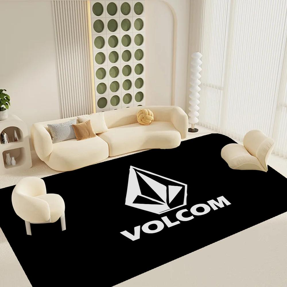 V-Volcom LOGO Lange Teppiche Nordischer Stil Schlafzimmer Wohnzimmer Fußmatte Zuhause Balkon Rutschfest Toilettenteppich