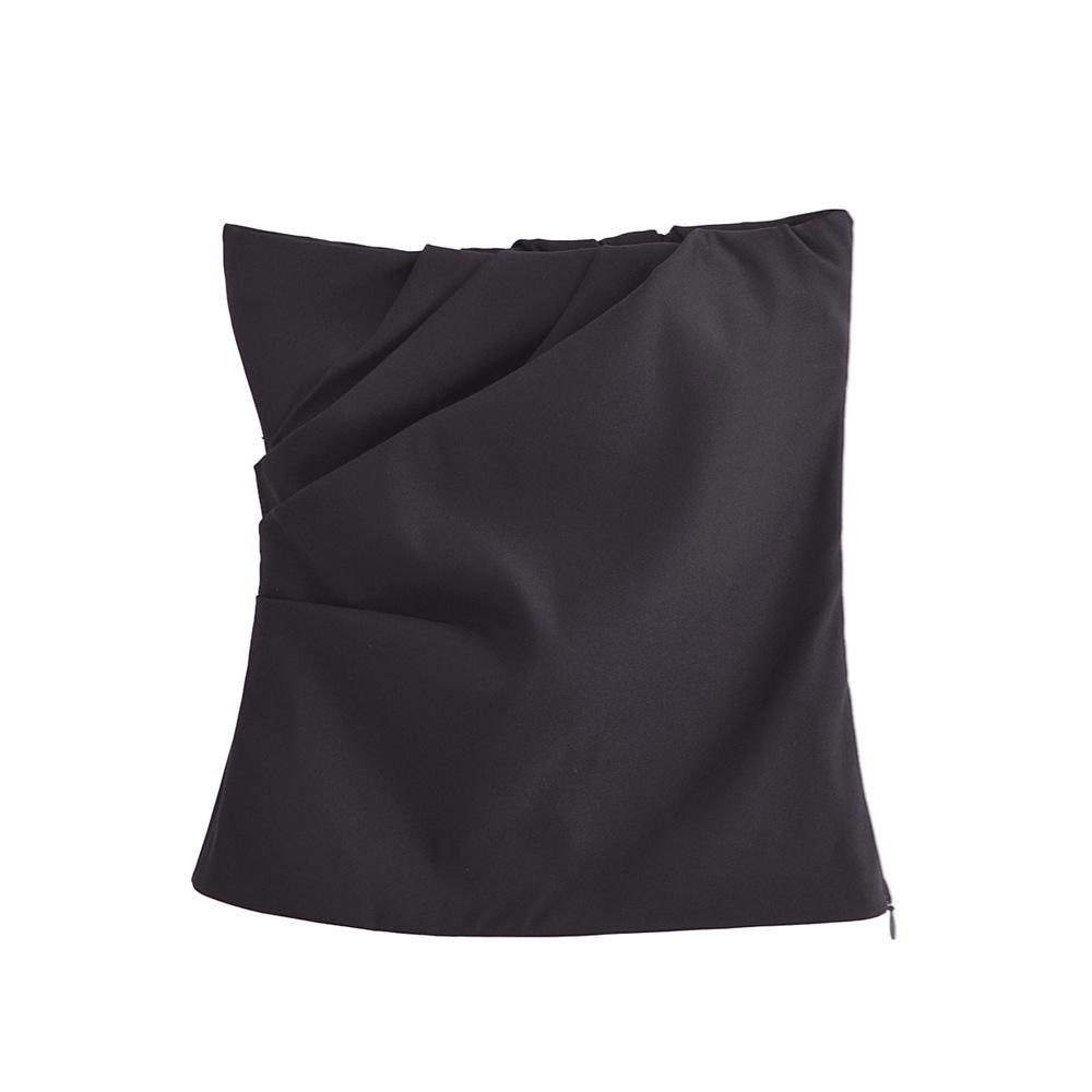 

Spring/Summer 2025 Women s Slim Elastic Off-Shoulder Top Medium чорний