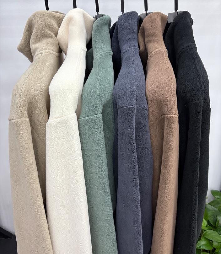 Tommy Herren Polarfleece Reißverschluss Hoodie - Herbst/Winter Sherpa Jacke, Warmer Pullover Basisschicht für mittleres und junges Alter