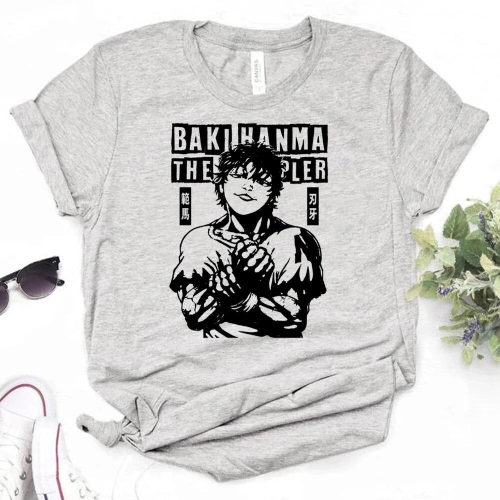 

Баки Ханма футболка женская дизайнерская футболка женская забавная аниме манга одежда унисекс 4XL