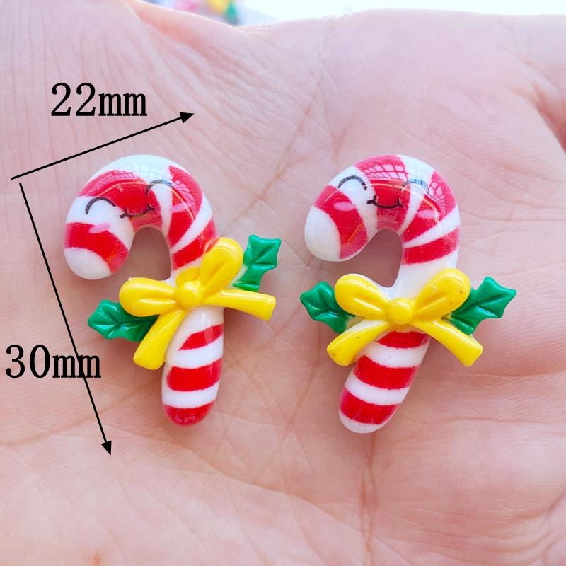 

10Pcs New Mini Cute Cartoon Christmas Series Flat Back Resin Cabochons Scrapbooking DIY Jewelry Craft Decoration Accessorie