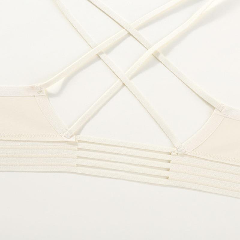 Spring and Summer New Beauty Back Front Buckle Underwear Gathered Beauty Breasts Hundred with Glossy Simple Bra