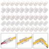 50Pcs 8mm 2Pin COB Connector L-Shaped/Corner Connectors L-Shaped/Corner Connectors Reusable Solderless Adapter Terminal Extensi