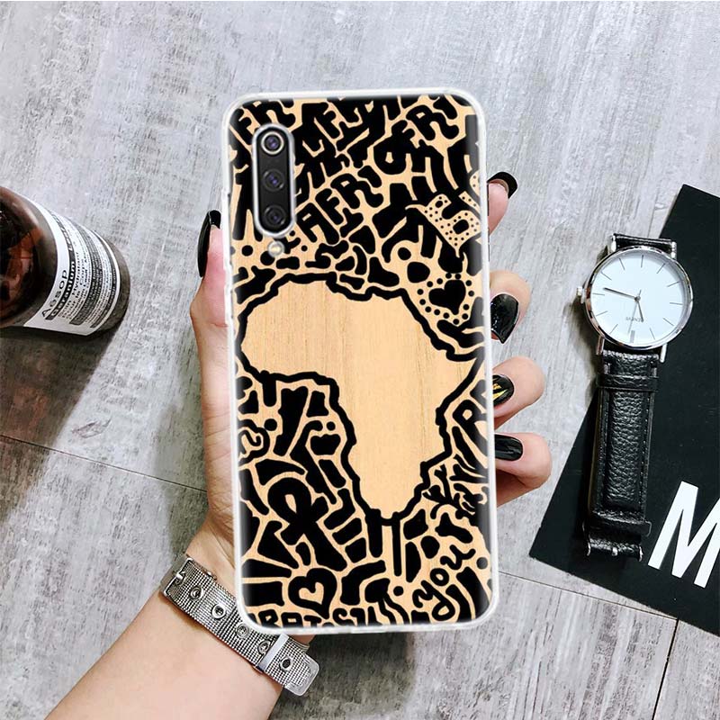 Africa Map Geography Painted Phone Case For Xiaomi Redmi Note 15 14 13 12S 12 Pro Plus 11S 11E 11 11T 10S 10 Art Soft Pattern Co