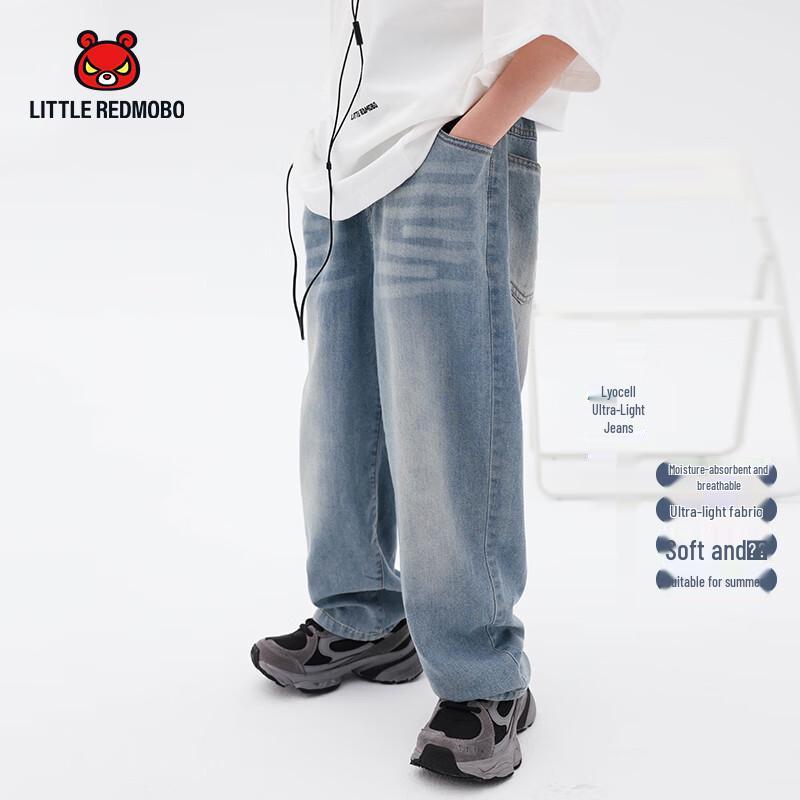 

Boys Summer Cartoon Print Denim Jeans 120