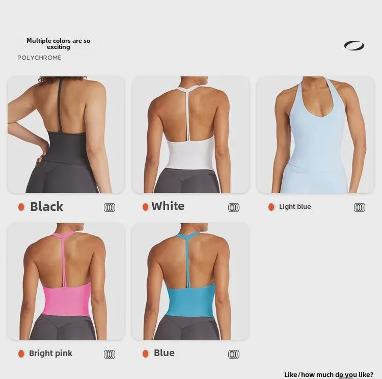 Y-Shaped Back U-Neck Slimming Yoga Sports Bra - Breathable Women's Activewear Top