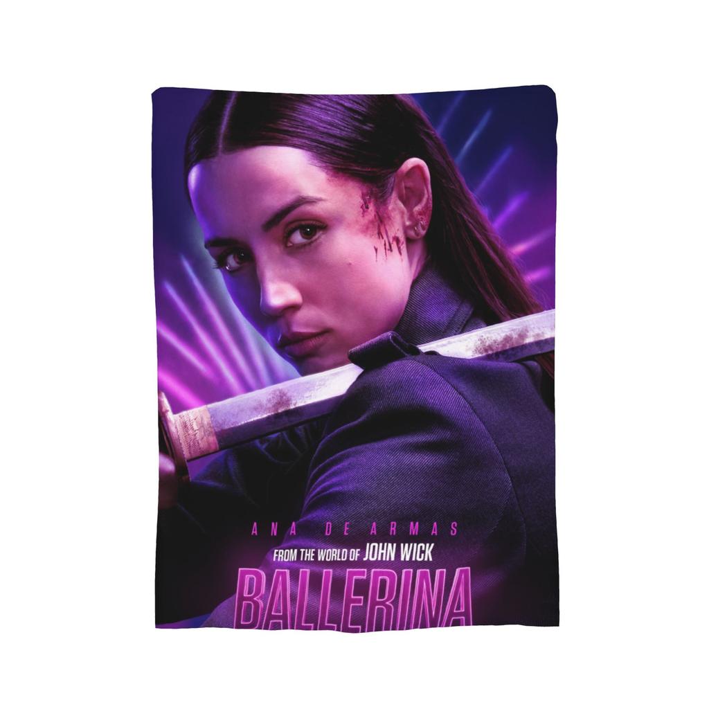 From the World of John Wick Ballerina Blanket Flannel Winter Breathable Soft Throw Blanket for Sofa Car Bedding Throws