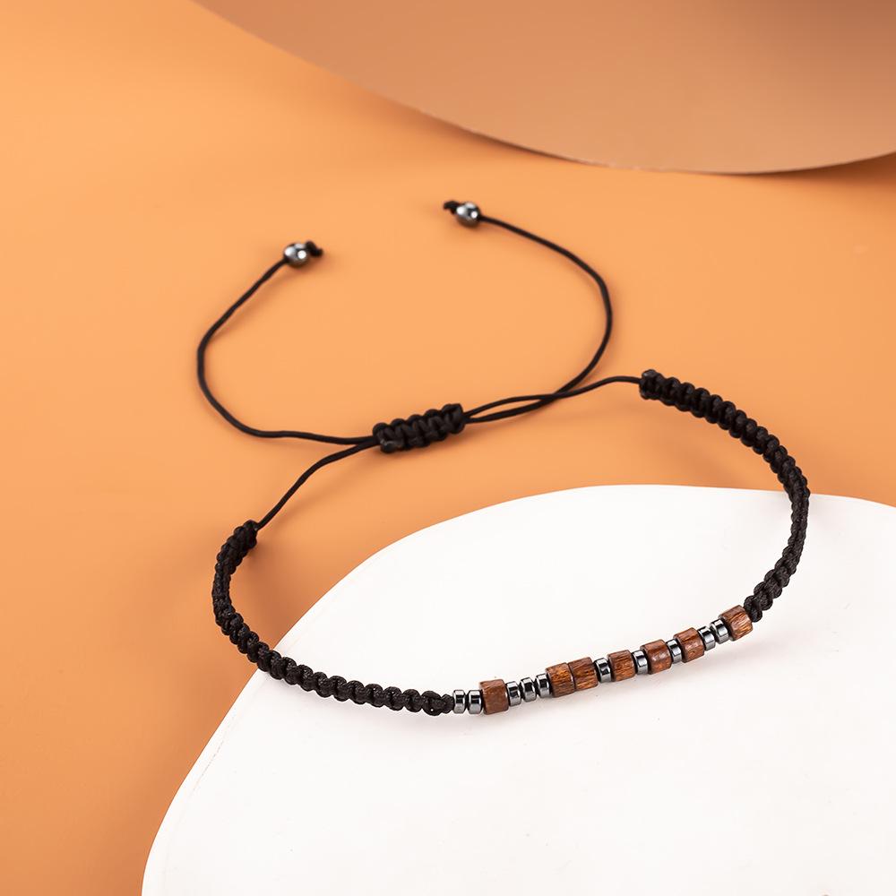 

Плетеный браслет Буквы Парный браслет чёрный/белый