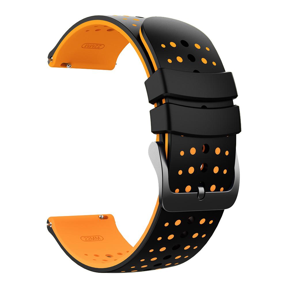 22mm Sports Strap For Huami Amazfit Bip 6 5/GTR 47mm 4/3Pro/Balance2 Silicone Wrist Band For Samsung Galaxy Watch3 45mm Bracelet