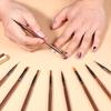 9pcs Nail Art Brush Professional Nail Design Brushes for Gel Polish Clean Up Brushes Nails Art Liner Brush Striping for Short Strokes, Details,