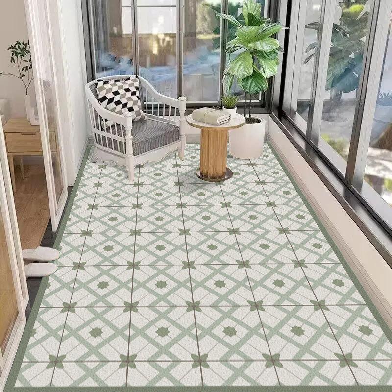 Balcony Floor Mat Waterproof Washable Bay Window Mat Non Slip Foot Mat Easy To Maintain Floor Mat