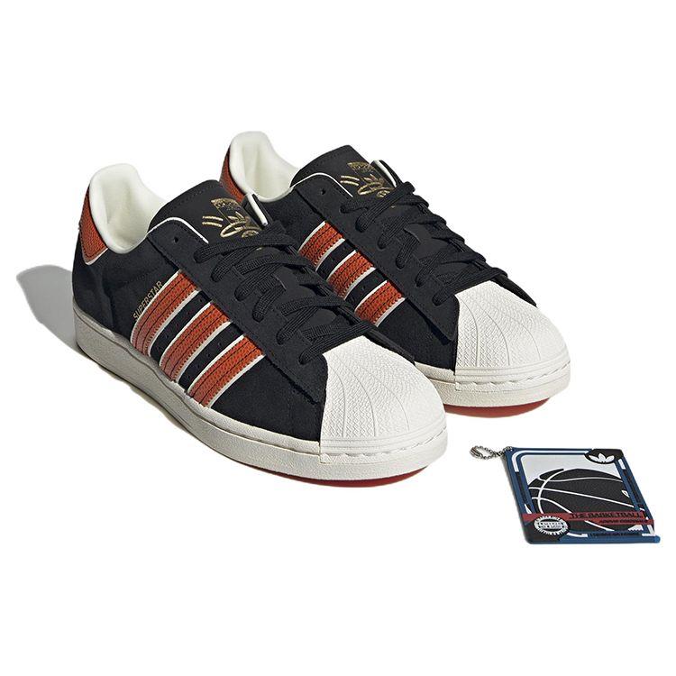 Adidas Originals Superstar Classic Retro Casual Low-Top Sneakers Unisex Sneakers Black White Red HR0463