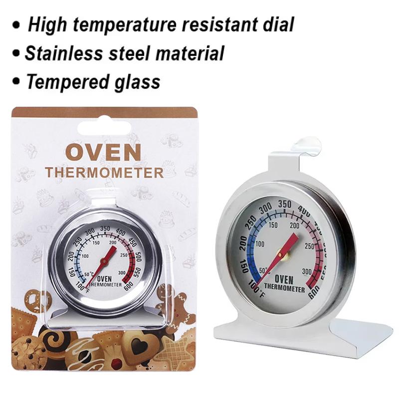 Stainless Steel Oven Thermometer Large Dial Baking Bbq Cooking Meat Food Temperature Measurement Hang Stand Kitchen Supplies