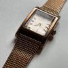 Used MARGARET HOWELL idea Margaret Howell Watch Square Pink Gold Mesh Belt