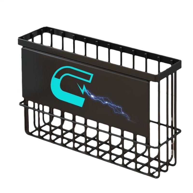 Magnetic Shelf for Fridge Magnetic Fridge Organizer Multifunctional Storage Basket for Kitchen Laundry Utility Room Door Cabinet