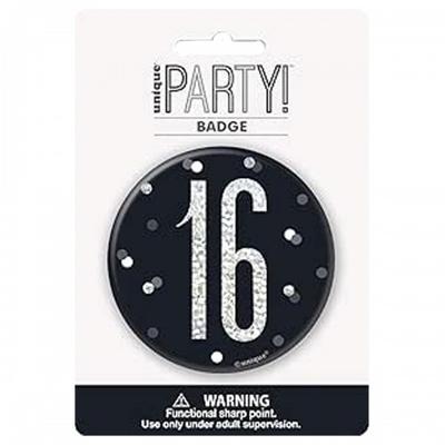 Unique Party Prismatic 16th Birthday Badge