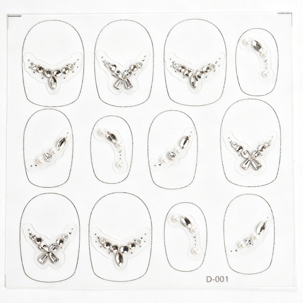 Redanco Luxury Nail Art Mosaic Zirconia Bow Rhinestone Decorations D-001